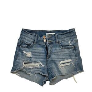 BKE Gabby Denim Cutoff Shorts Size 27 | Distressed High Rise Jean Shorts